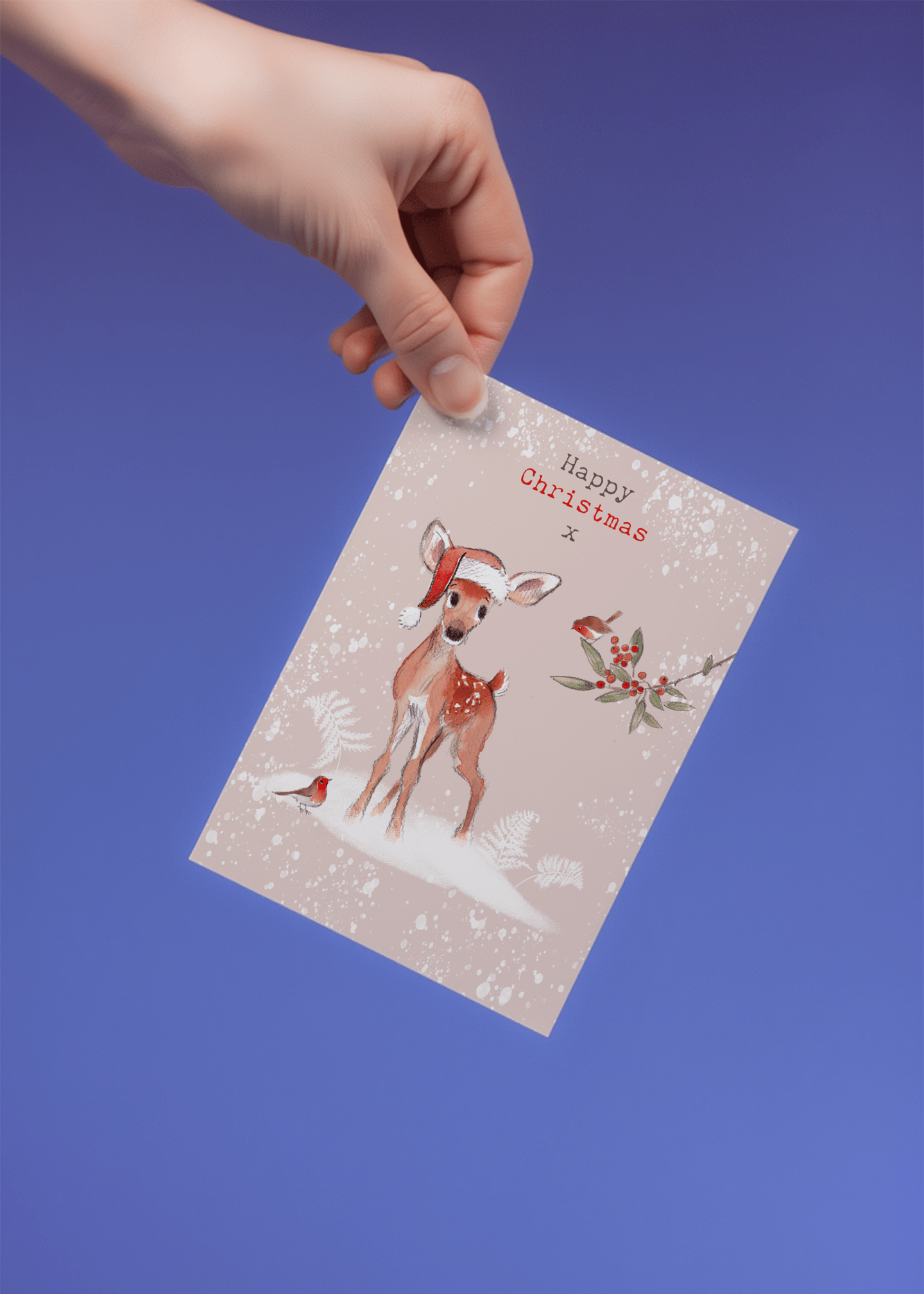 Happy Christmas Deer mockup 3
