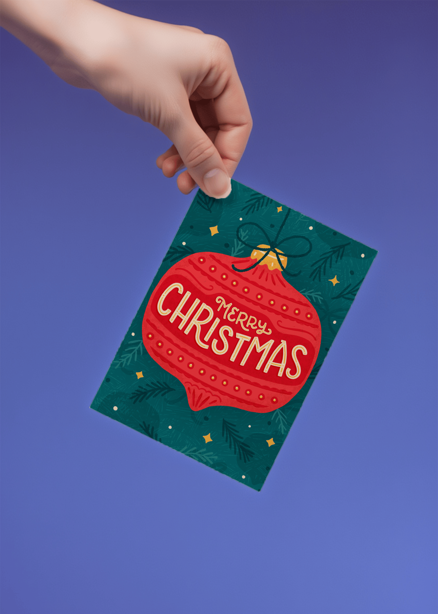 Merry Christmas Ornament mockup 4