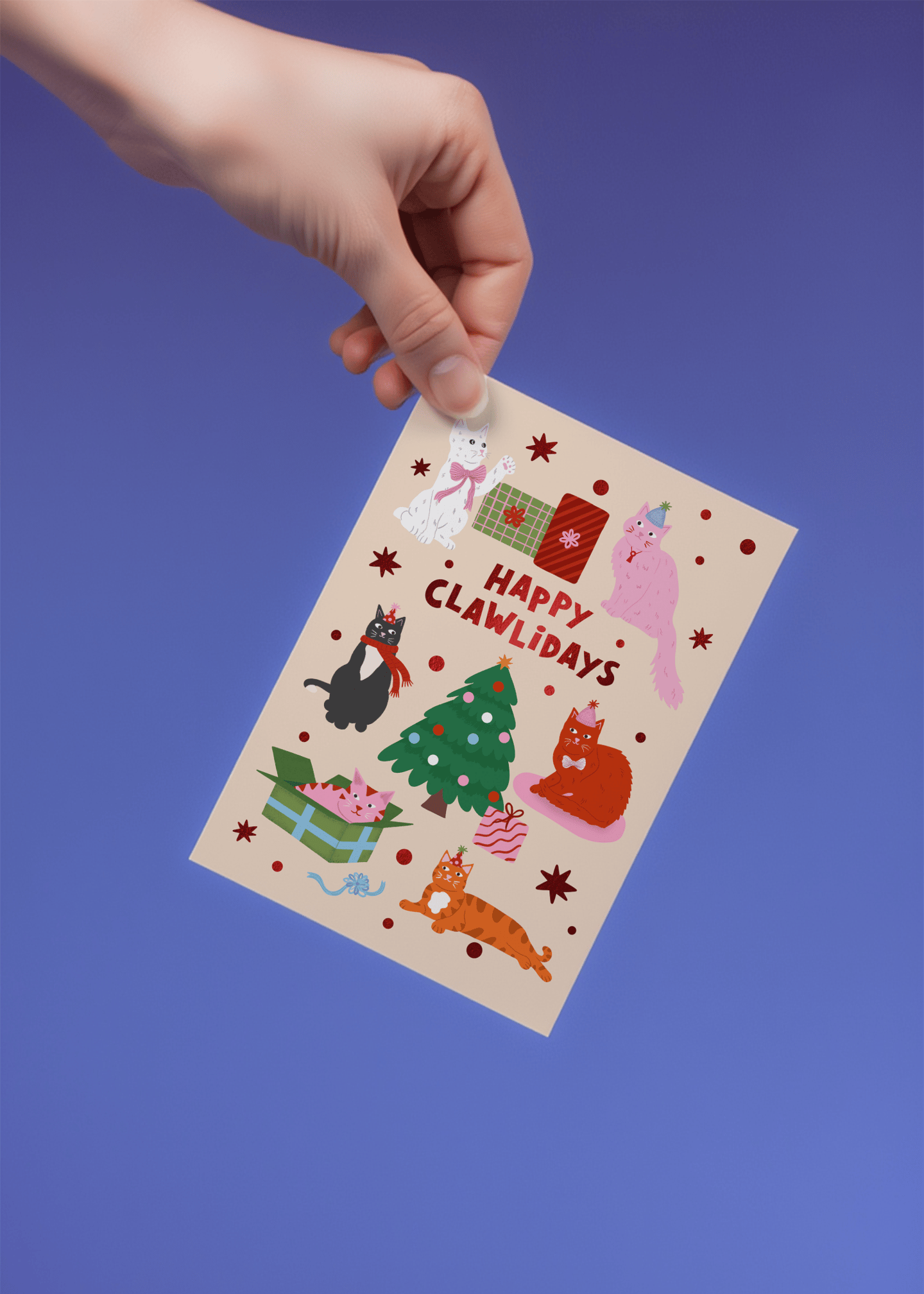 Happy Clawlidays mockup 3