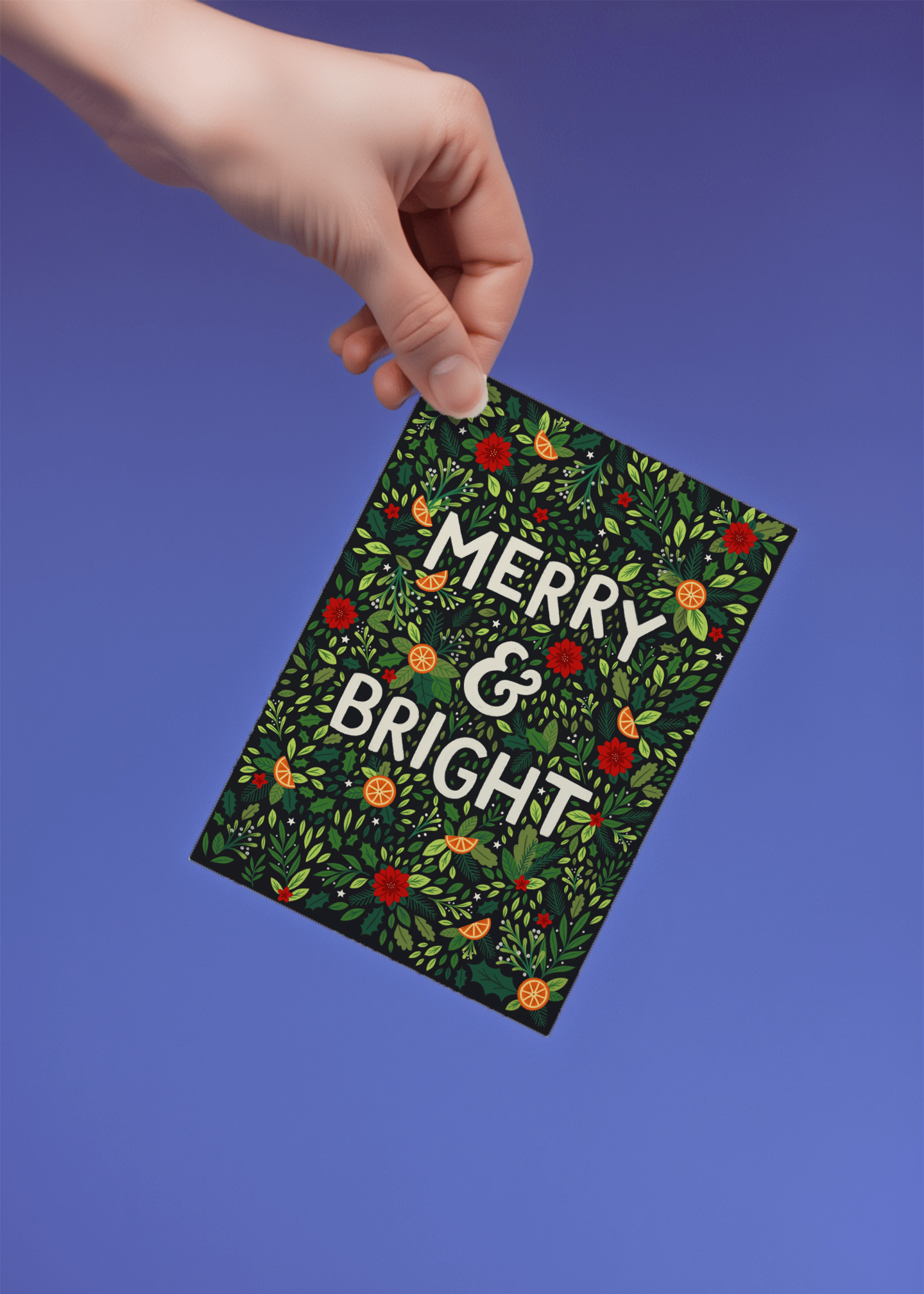 Merry & Bright Festive Illustration mockup 4