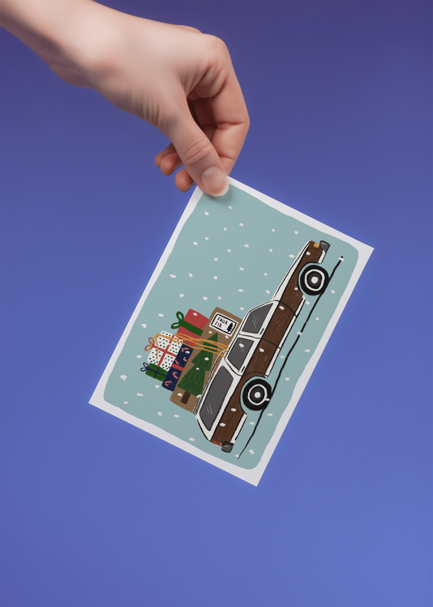Station Wagon with Faux Fir mockup 4