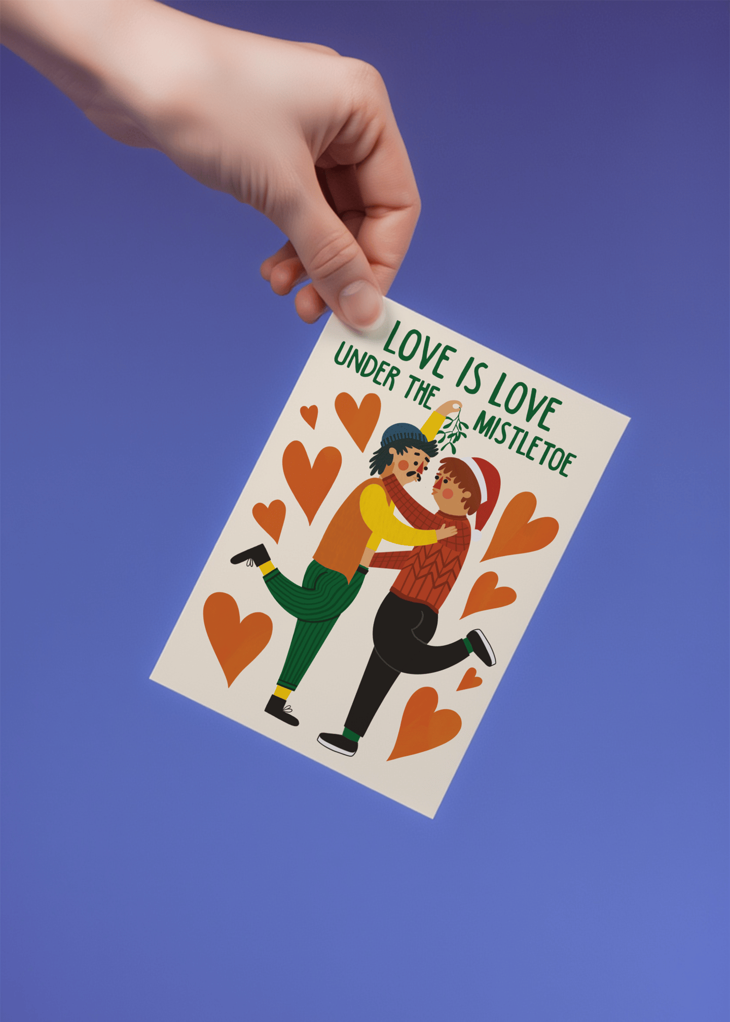Love is Love Under the Mistletoe Christmas mockup 4