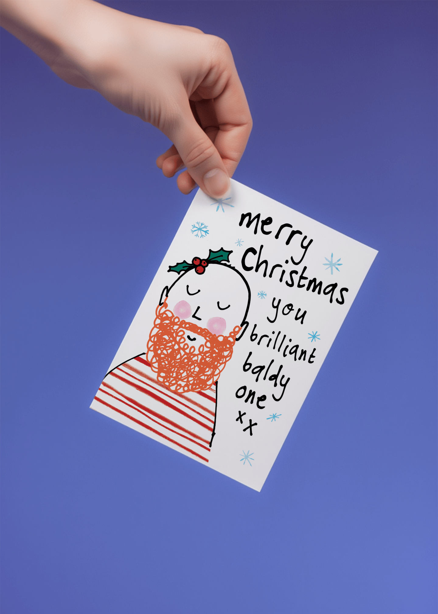 Merry Christmas You Brilliant Baldy One mockup 4