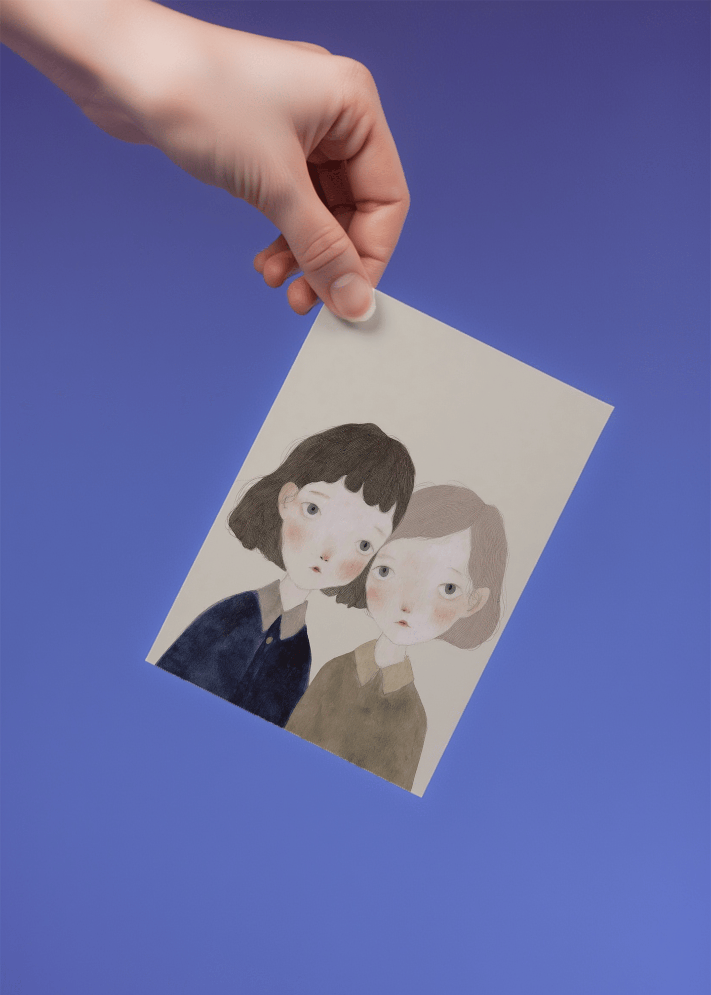 two girls illustration mockup 4
