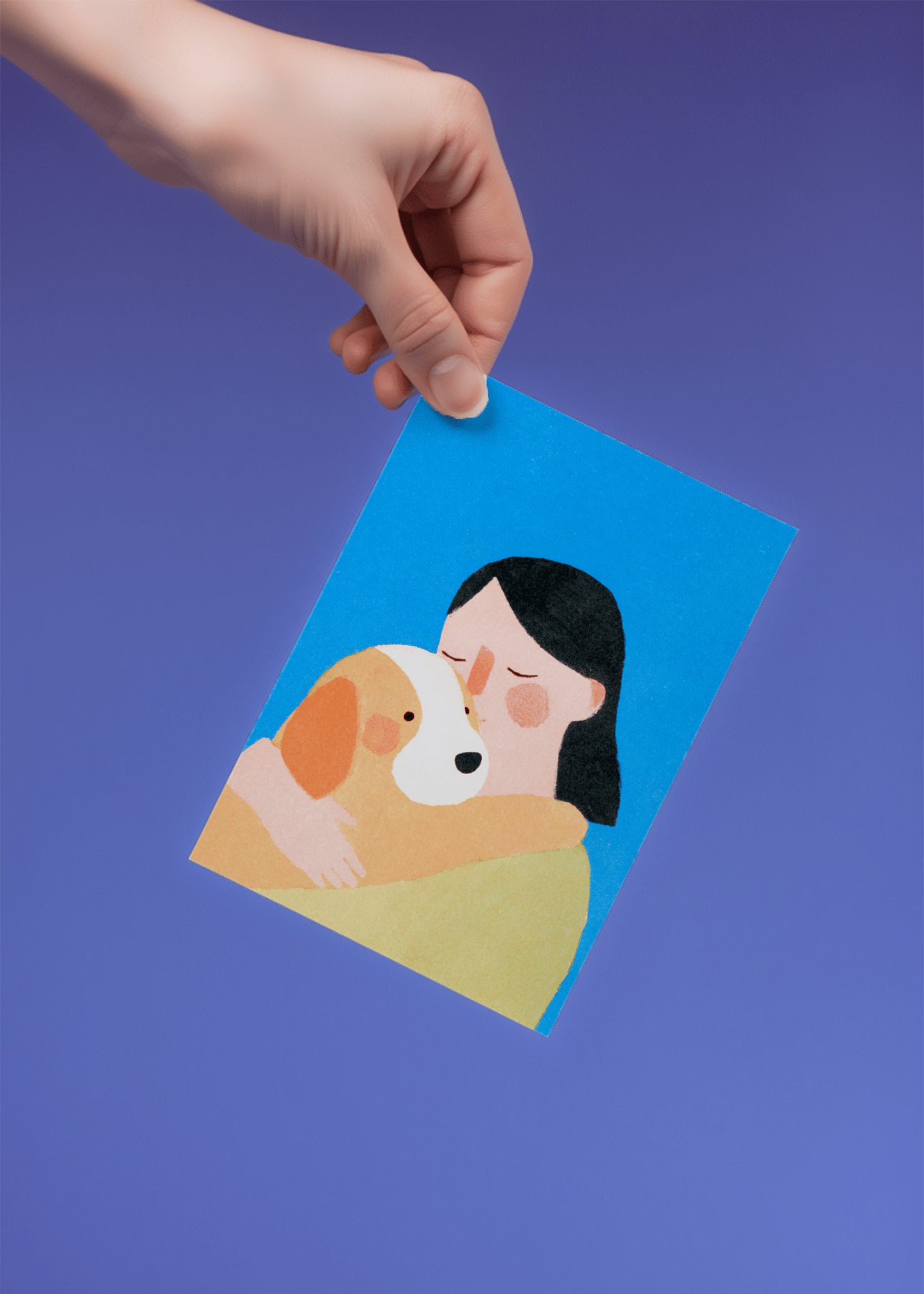 dog mom hugging mockup 4