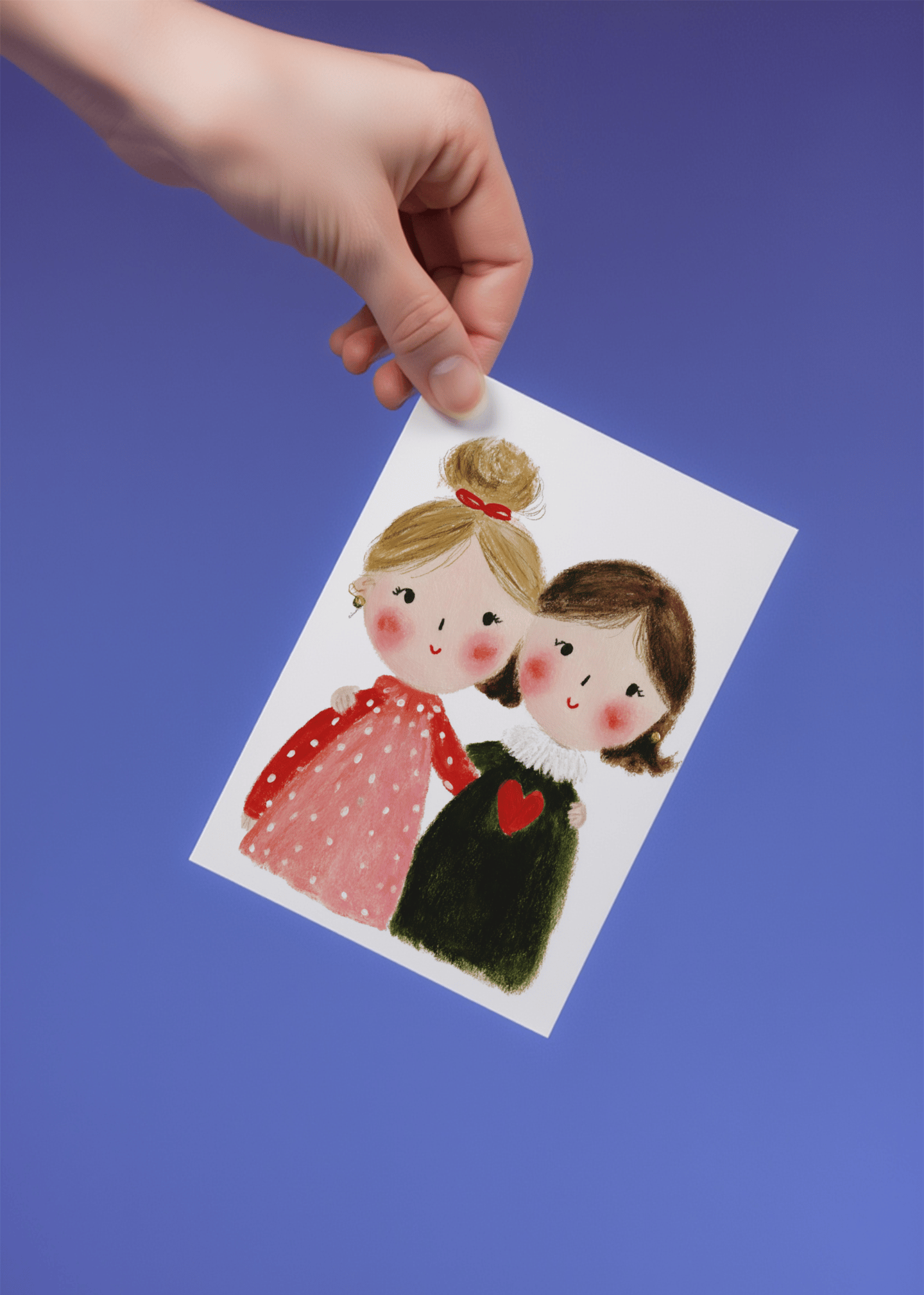 mom and daughter hugging painting mockup 4