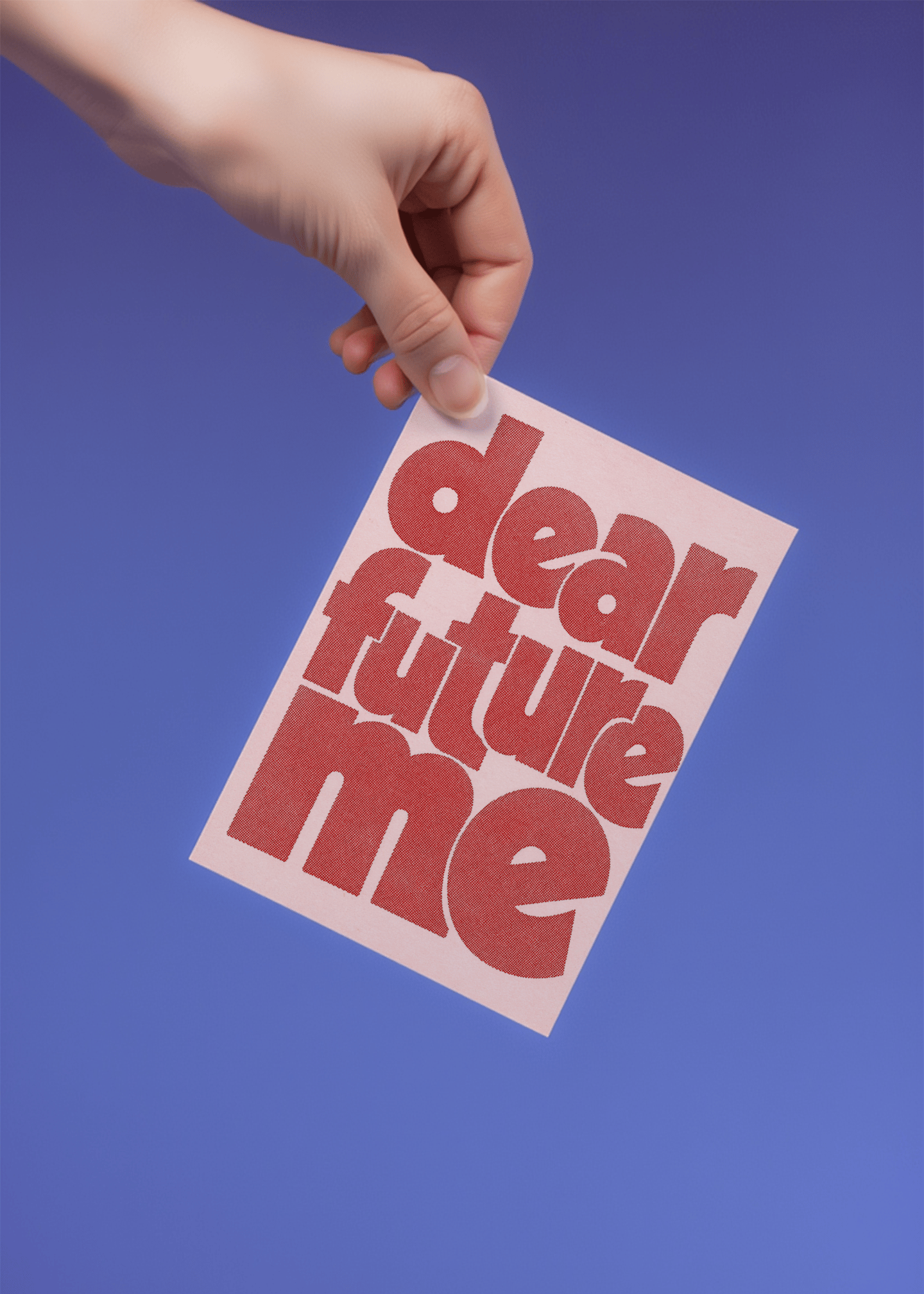 A bold card for Dear future me mockup 4