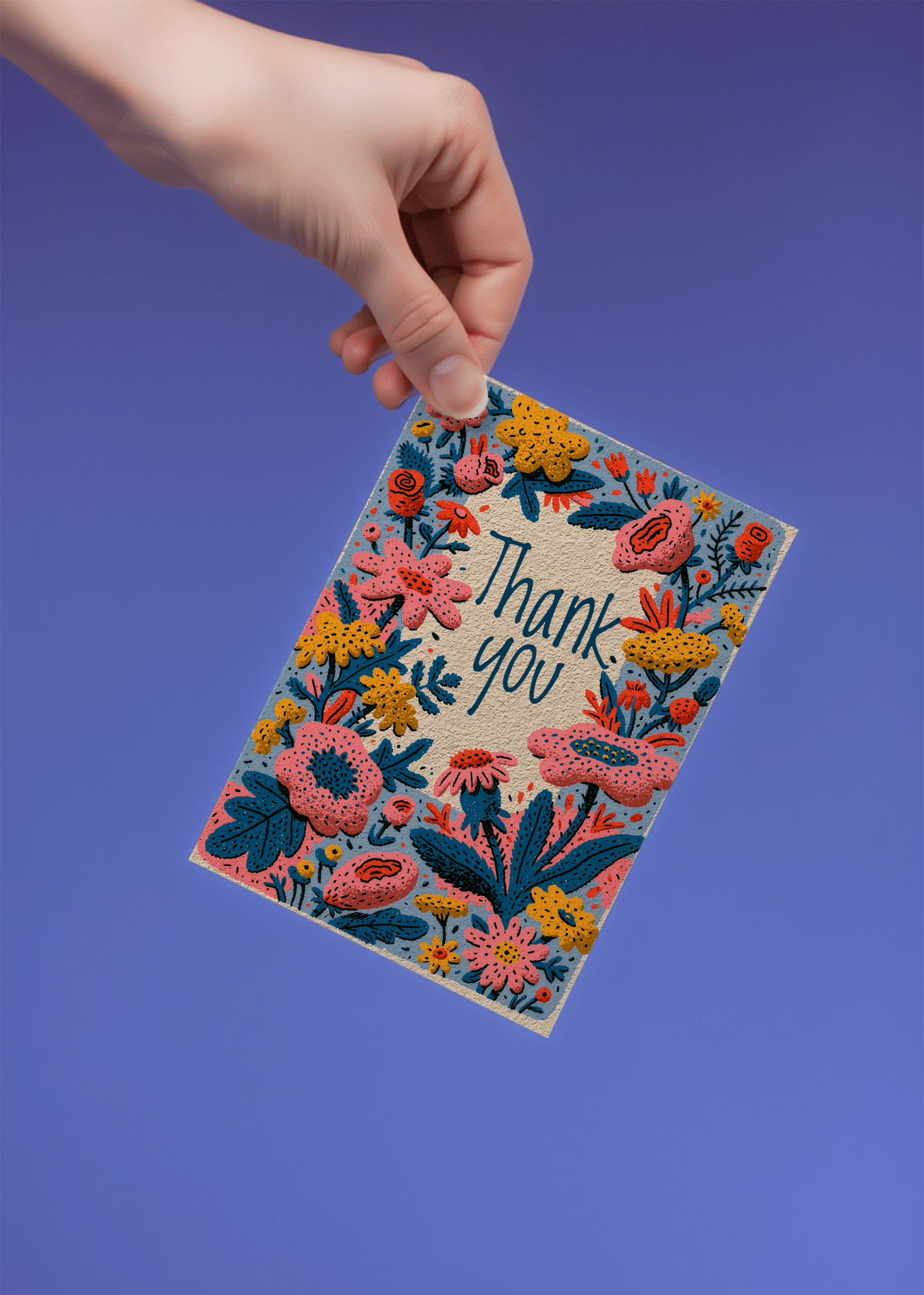 Vibrant Floral Thank You mockup 4