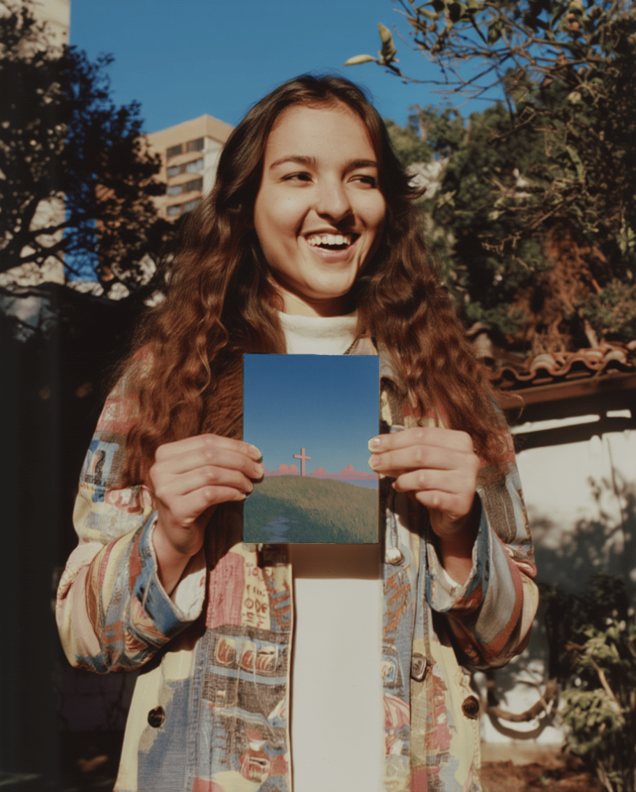 Peaceful Hillside Cross mockup 6