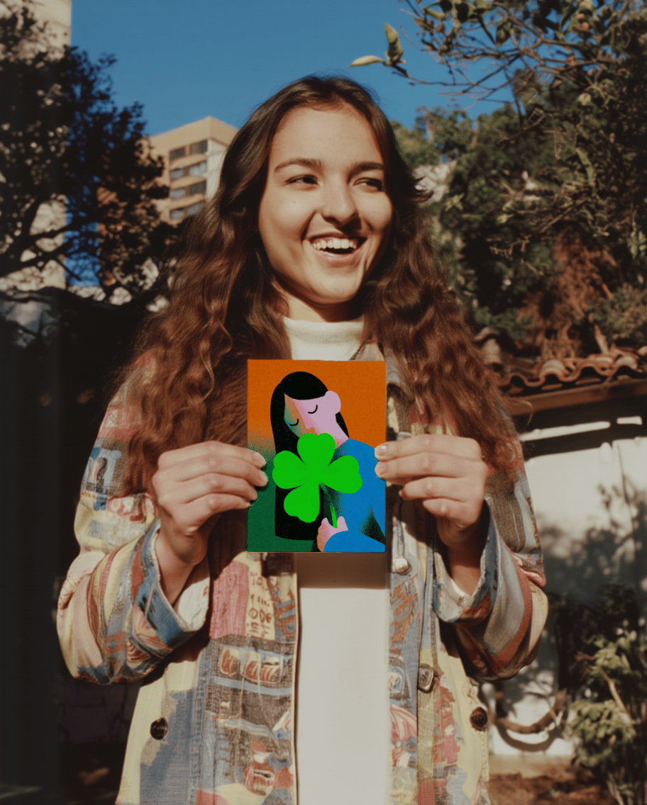 Lucky Charm Wishes Card mockup 6