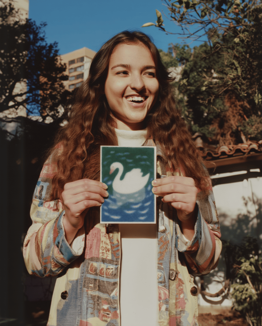 Tranquil Swan Greeting Card mockup 6