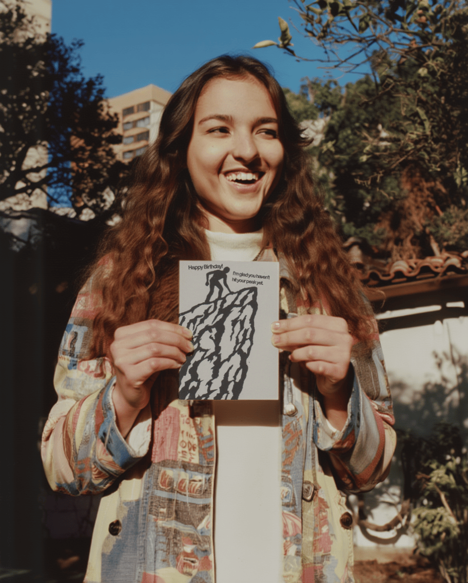 Haven’t Hit Your Peak Birthday Card mockup 4