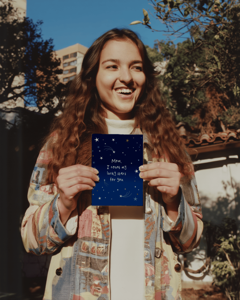 Count My Lucky Stars Mom Card mockup 5