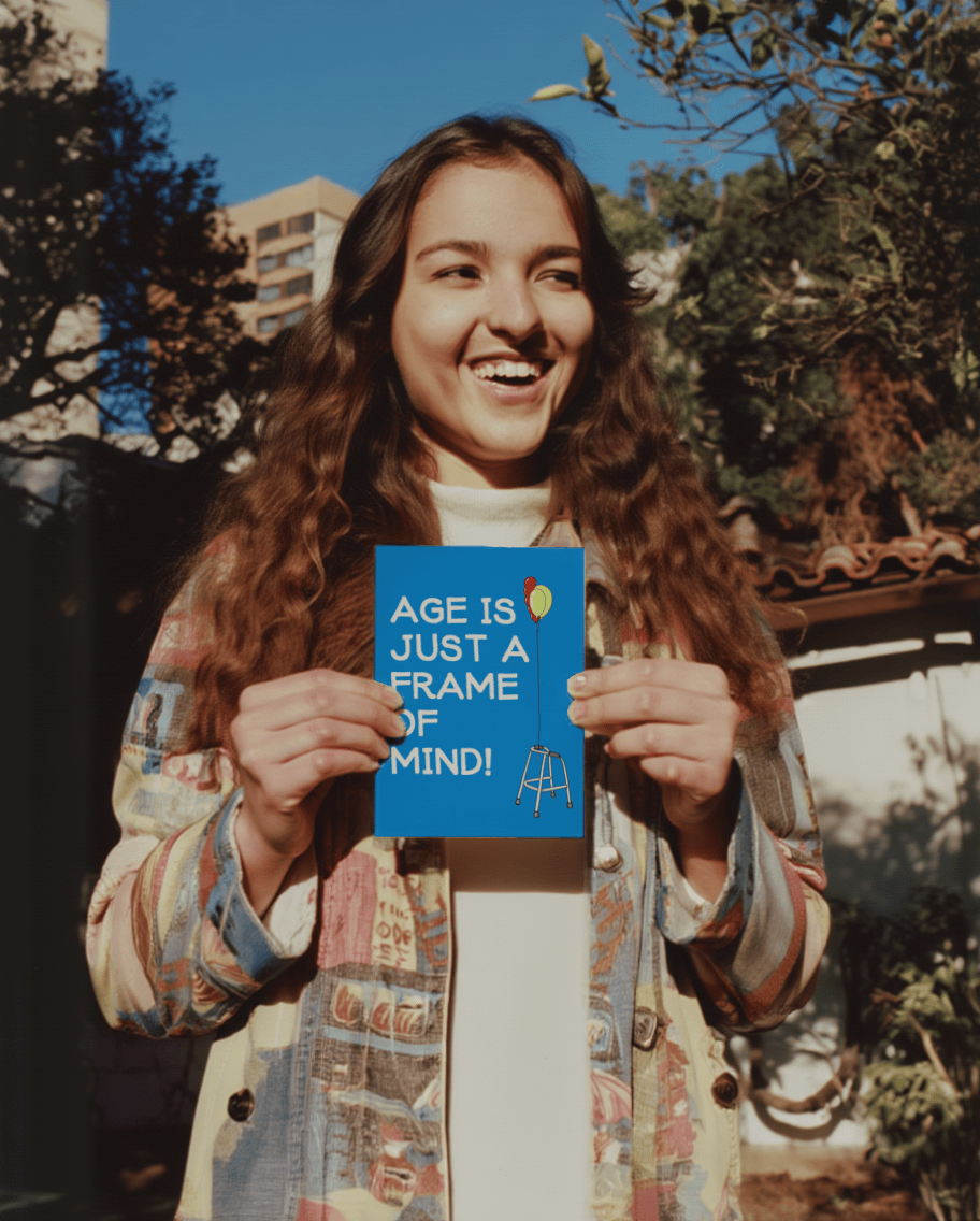 Age Is Just a Frame of Mind Card mockup 6
