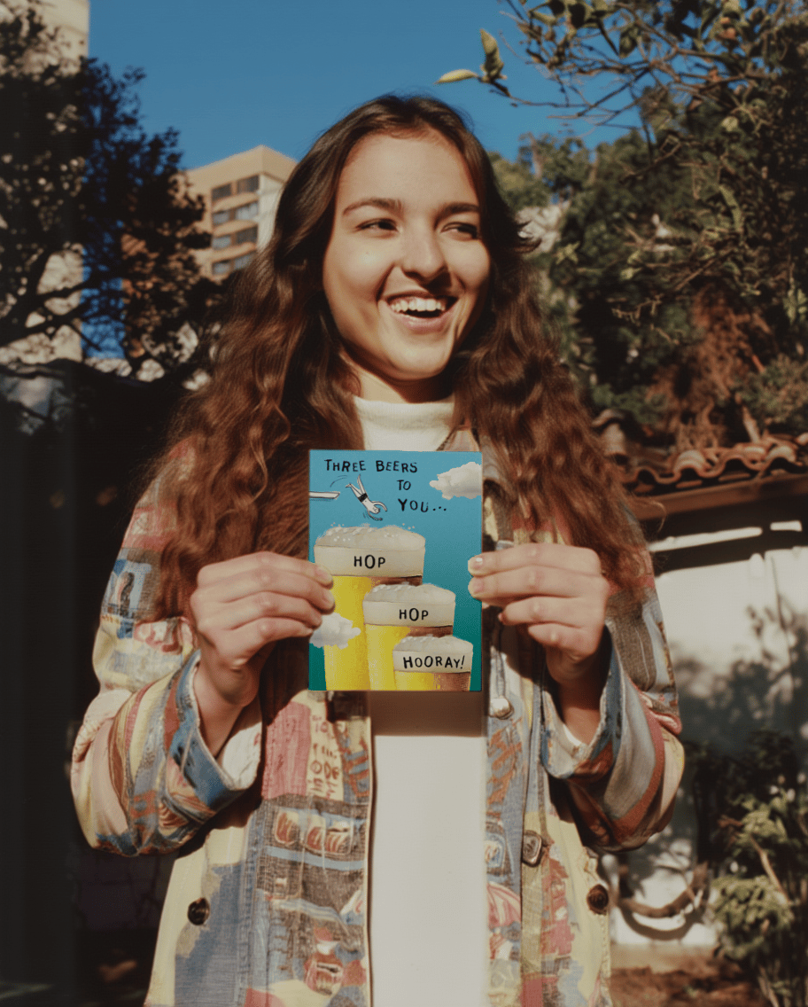 Three Beers to You Card mockup 5