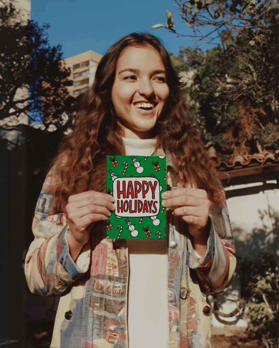 Happy Holidays Christmas Card mockup 5