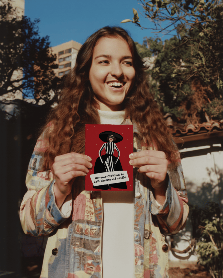 May Your Christmas Be Both Demure and Mindful Card mockup 6