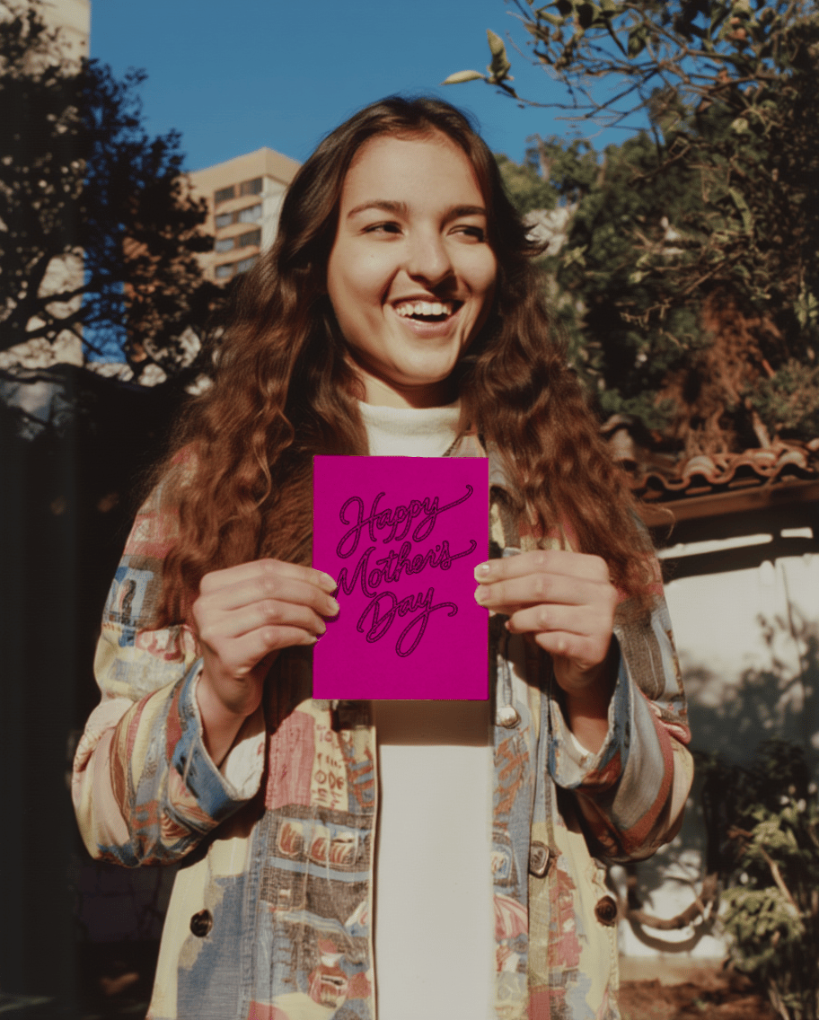 happy mother's day pink background mockup 6