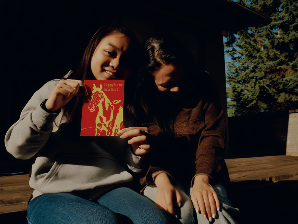 Lunar New Year Horse Card mockup 6