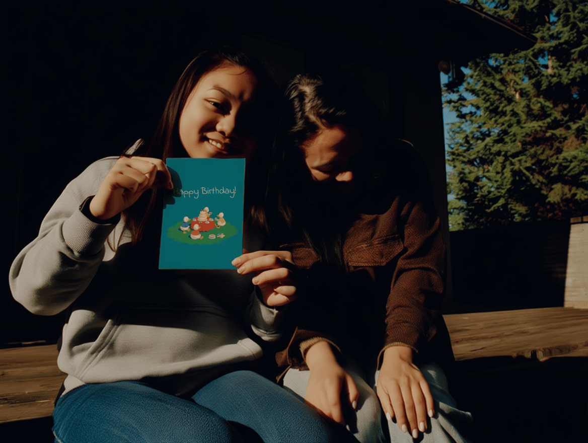 Duck Party Birthday Card mockup 6