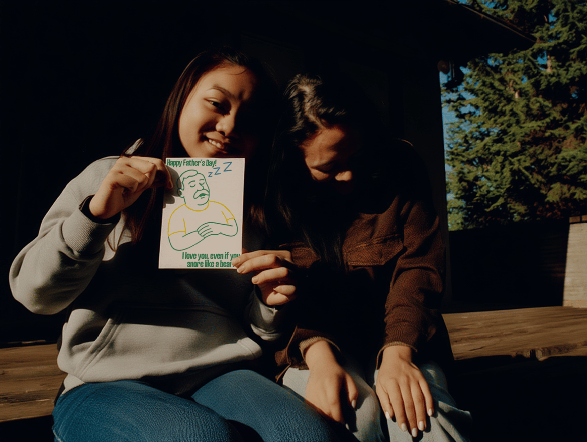 Bear Snore Father's Day Card mockup 6