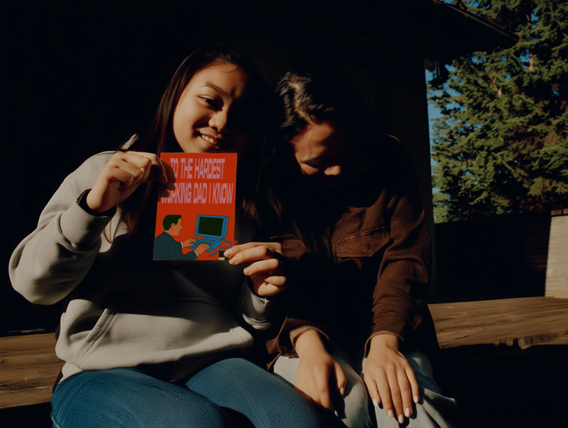 Hardest Working Dad Card mockup 6