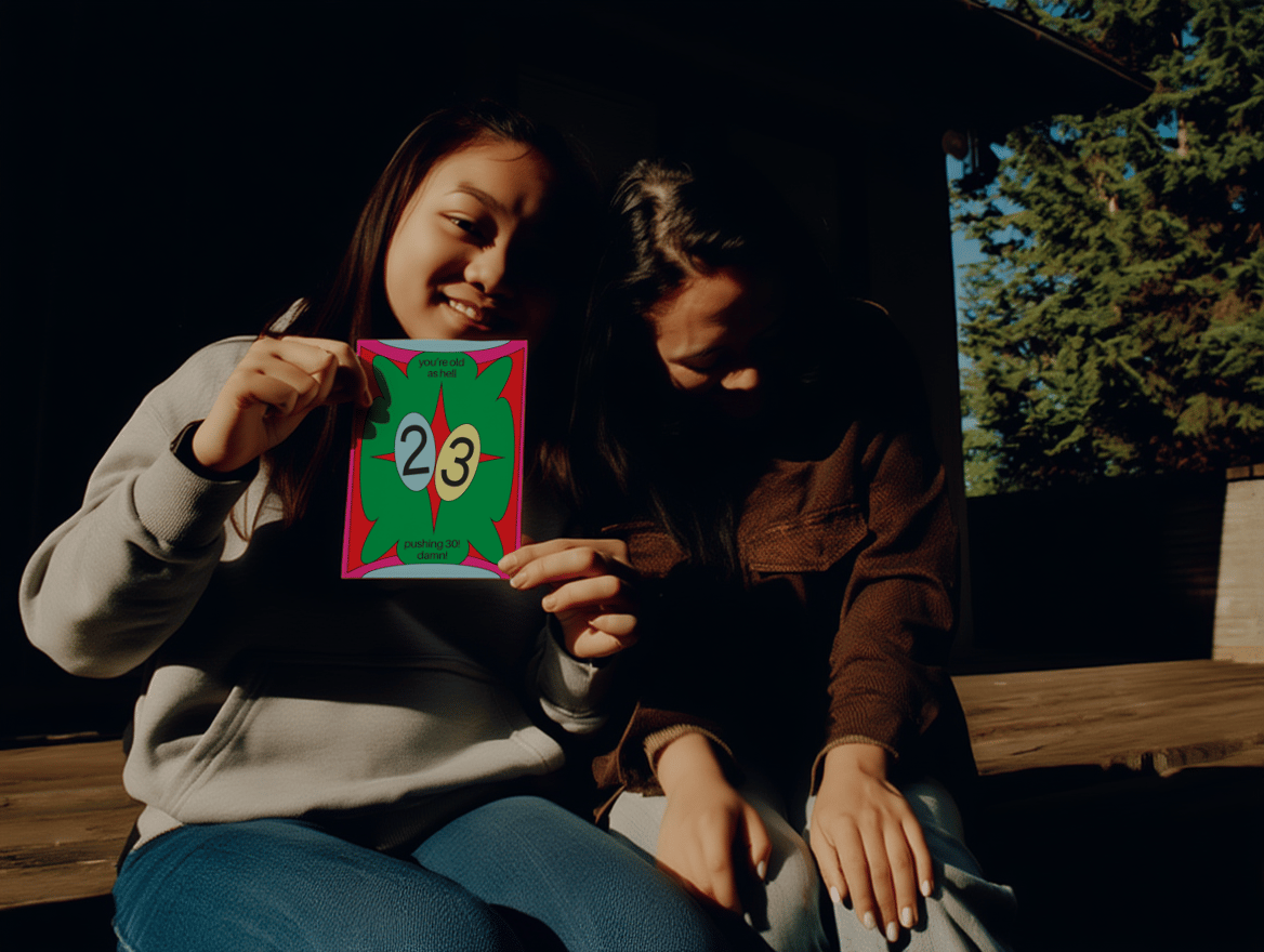 You're Old As Hell 23rd Birthday Card mockup 6