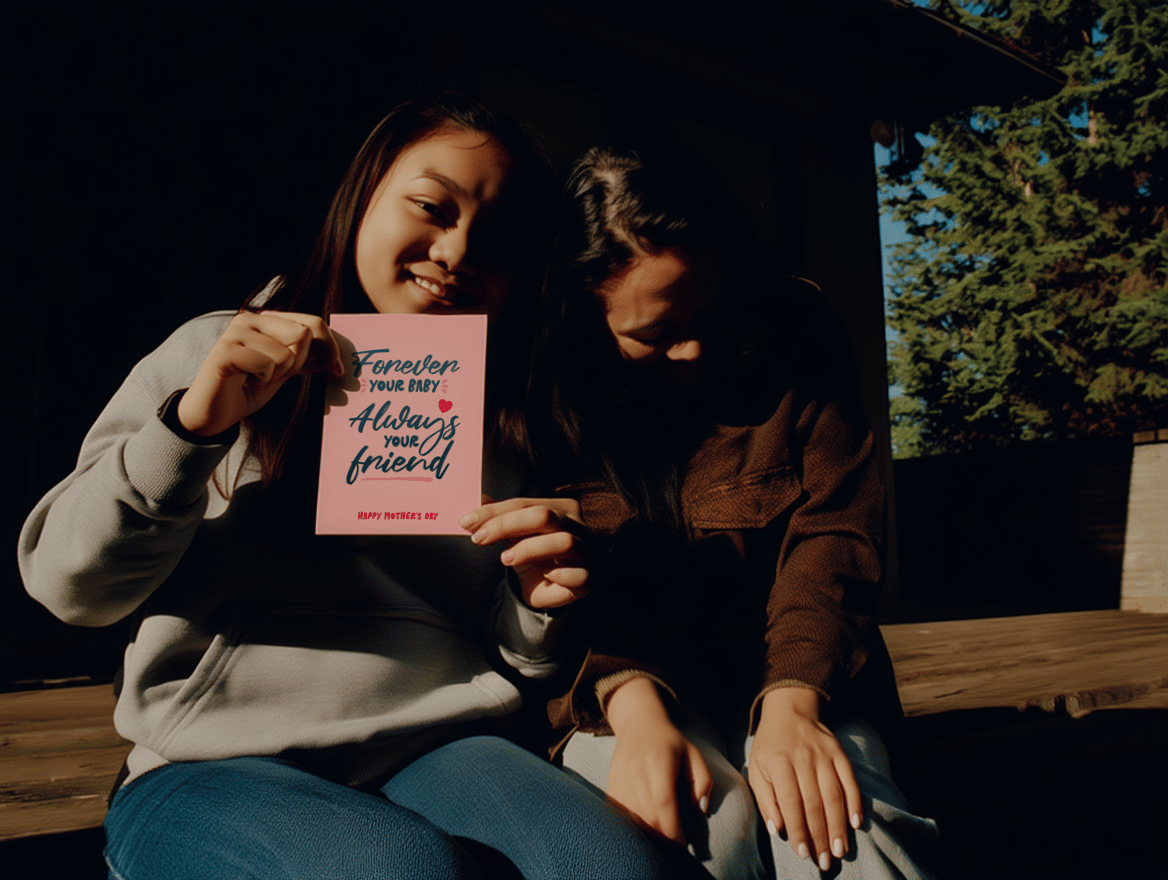 Forever Your Baby Always Your Friend Card mockup 6