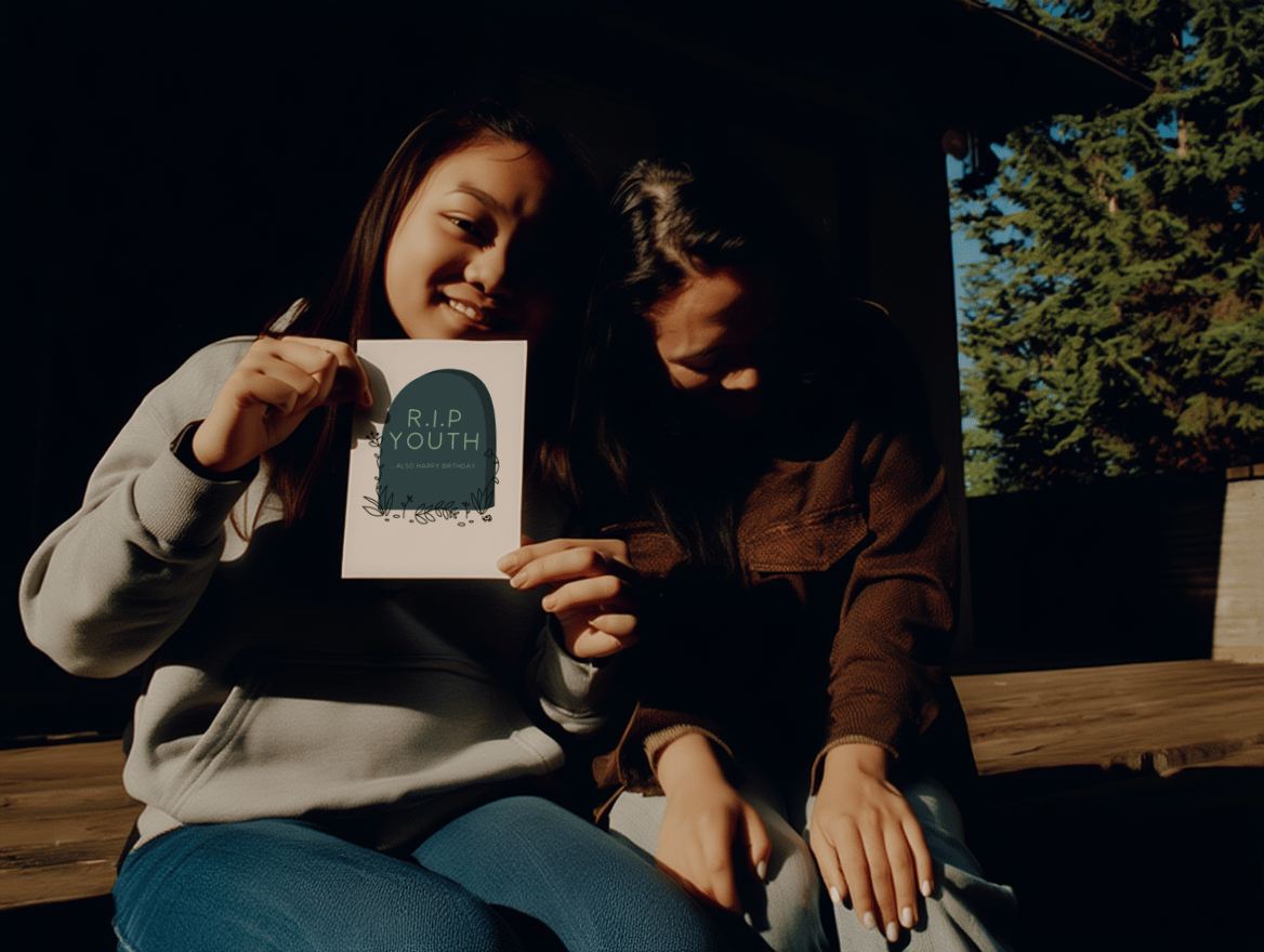 RIP Youth Funny Birthday Card mockup 6