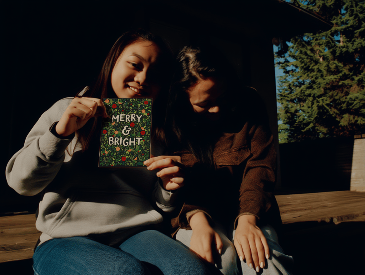 Merry & Bright Festive Illustration mockup 6