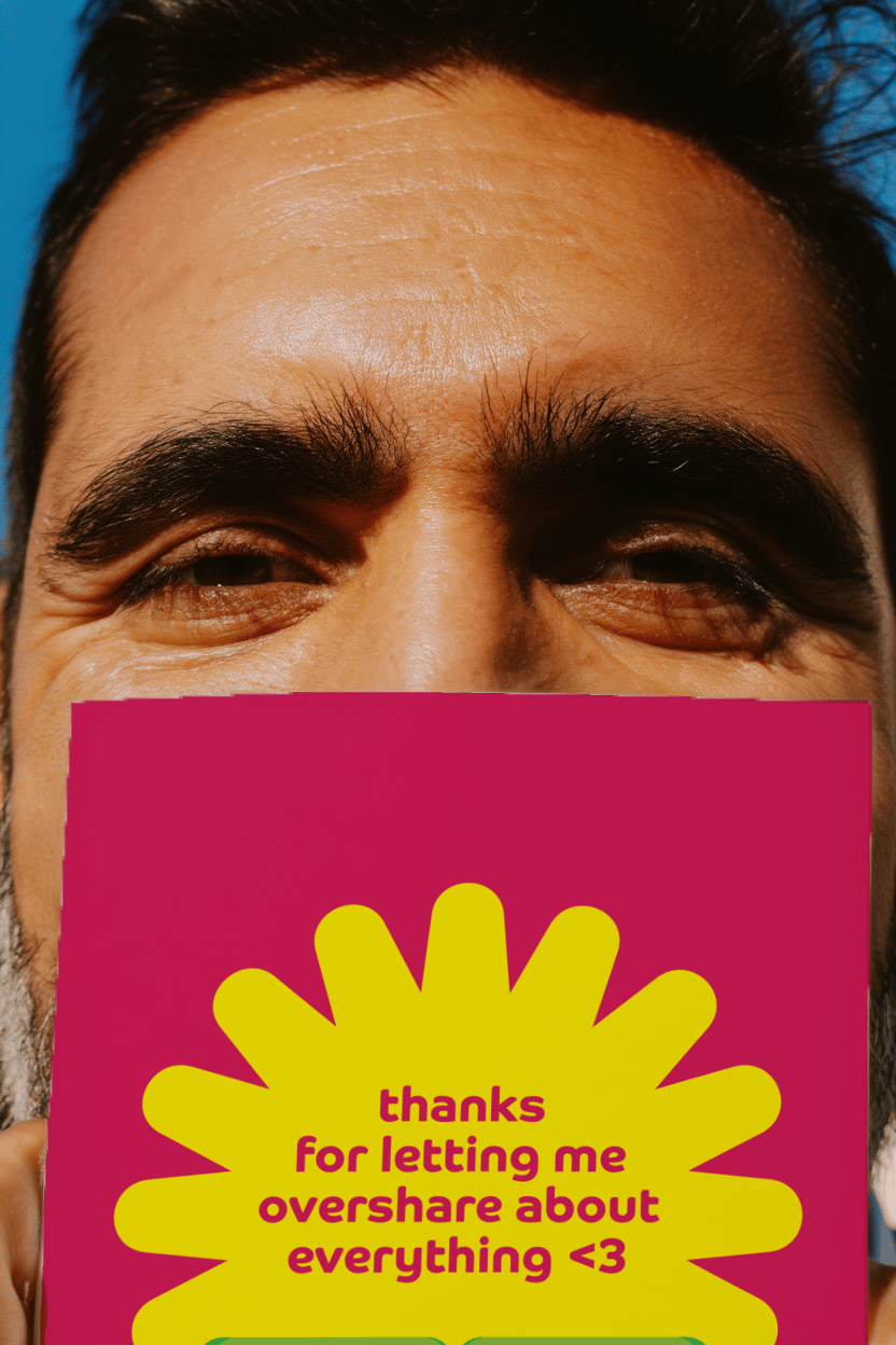 Thanks for Letting Me Overshare Card mockup 6