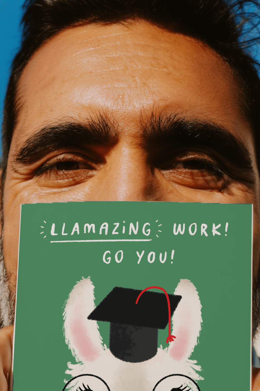 Llamazing Graduation Card mockup 6