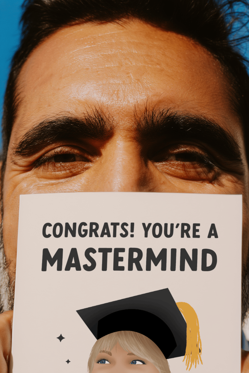 Mastermind Graduation Card mockup 5