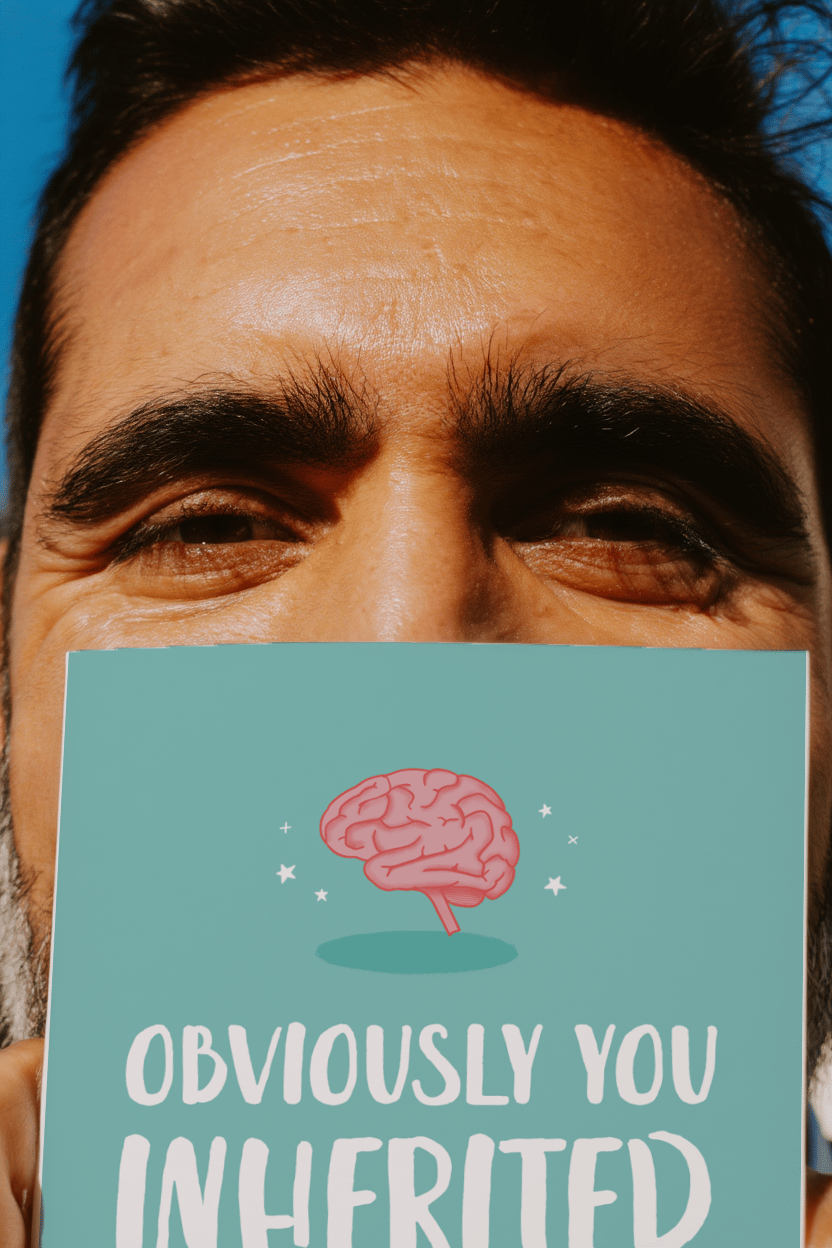 Inherited Your Brains From Me Card mockup 6