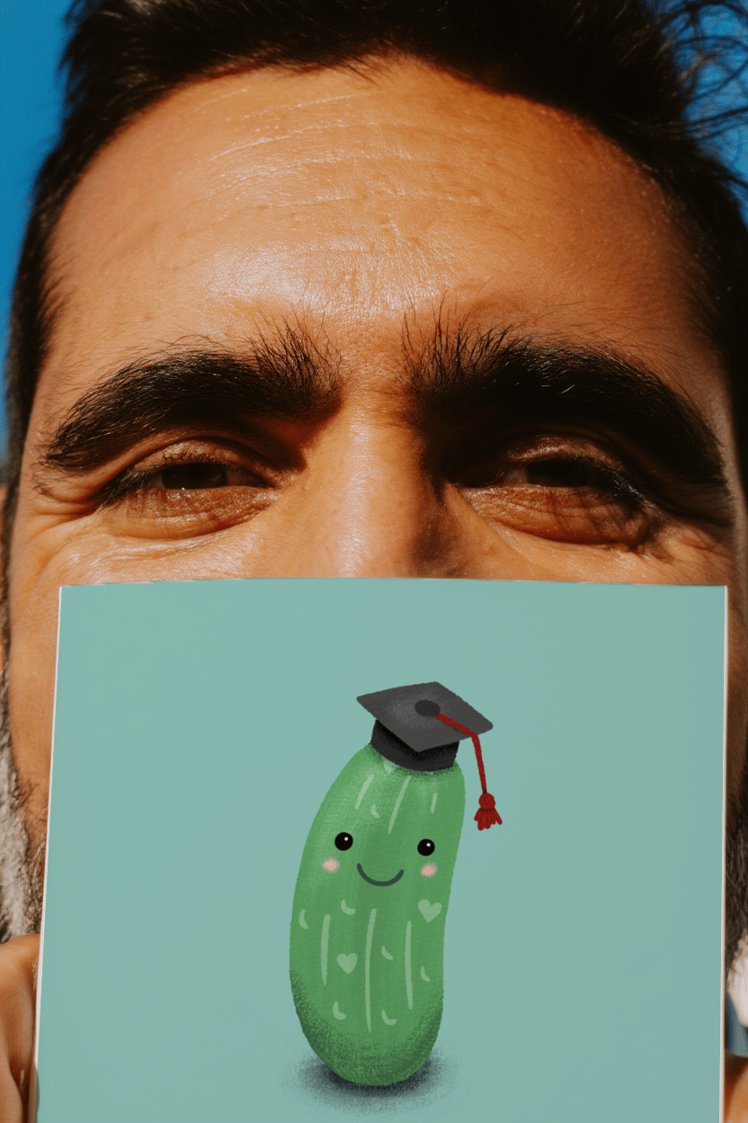 Well Done Pickle Graduation Card mockup 6