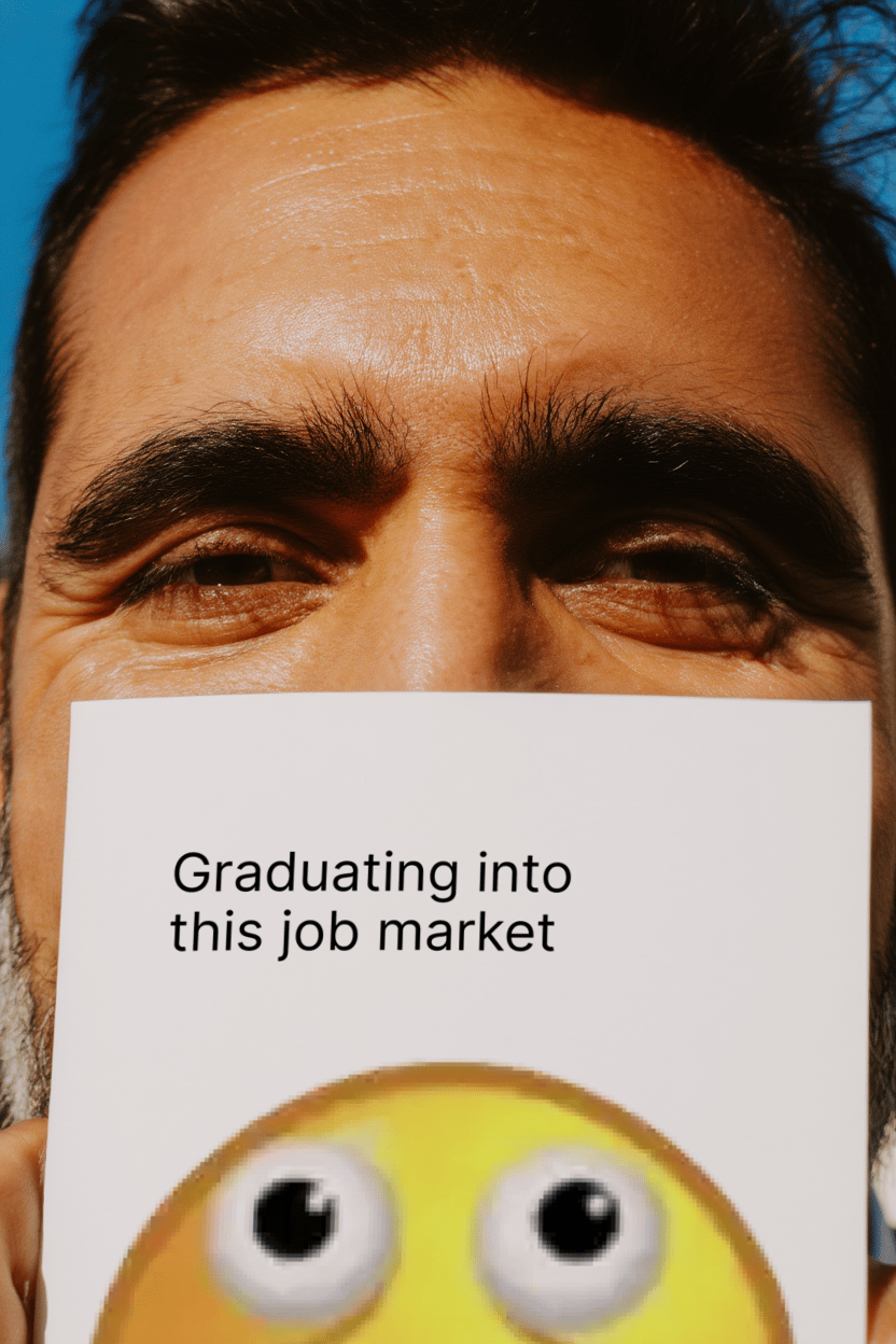 Job Market Emoji Graduation Card mockup 6