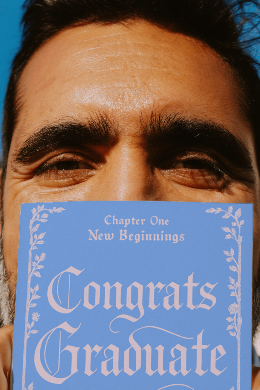 Chapter One New Beginnings Graduation Card mockup 6