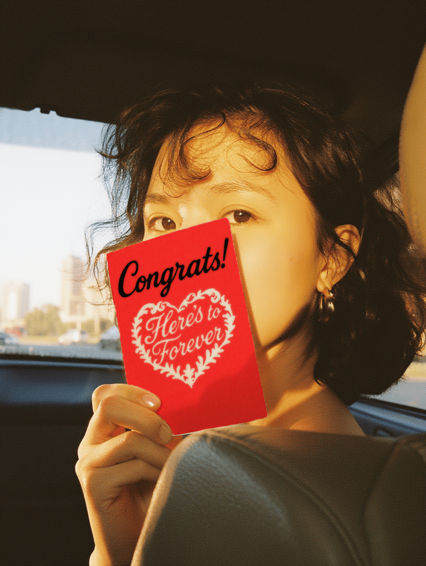Congrats Here’s to Forever Card mockup 6