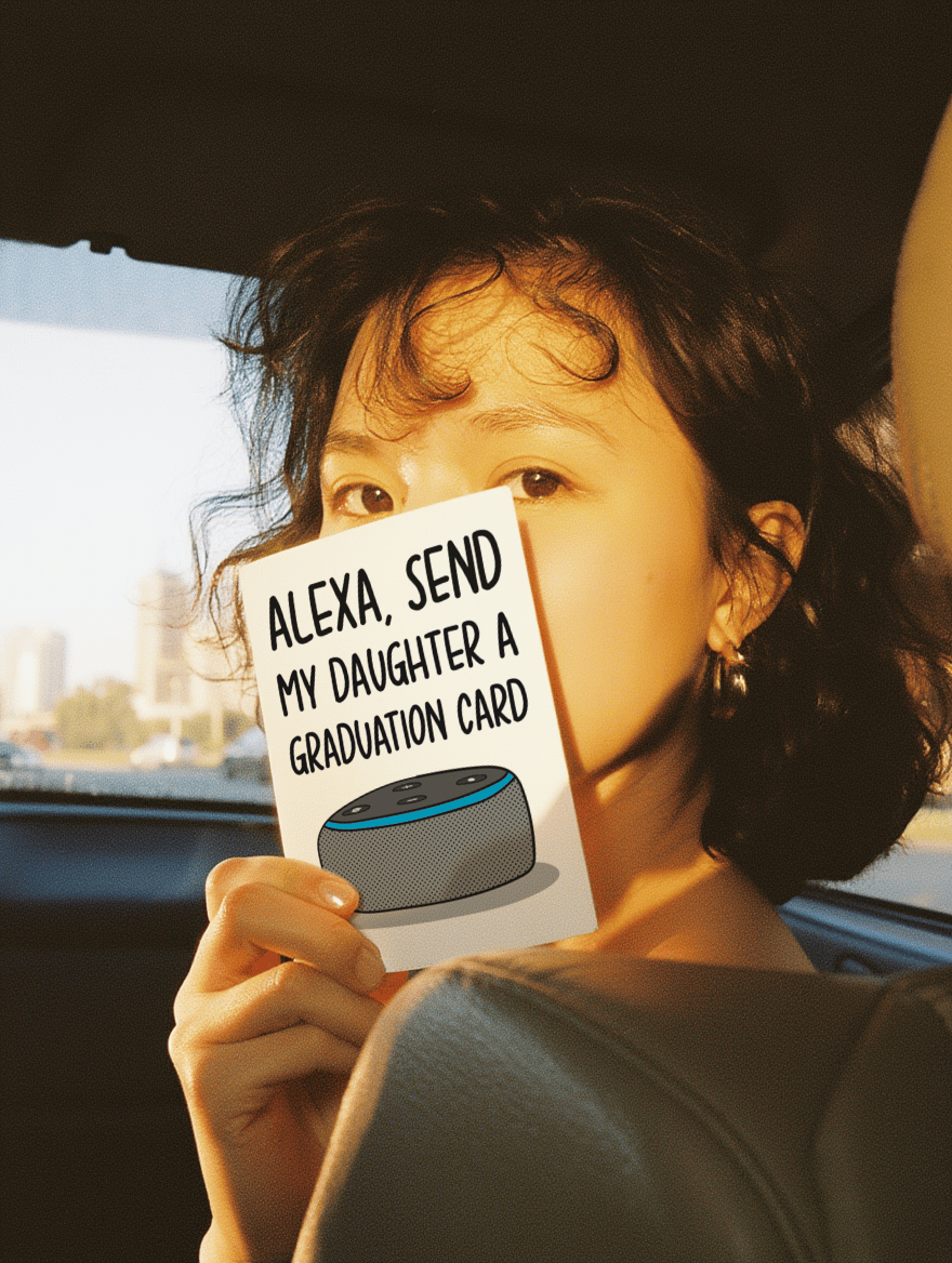 Alexa Send My Daughter a Graduation Card mockup 6