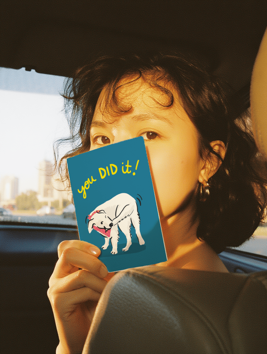 You Did It Dog Card mockup 6