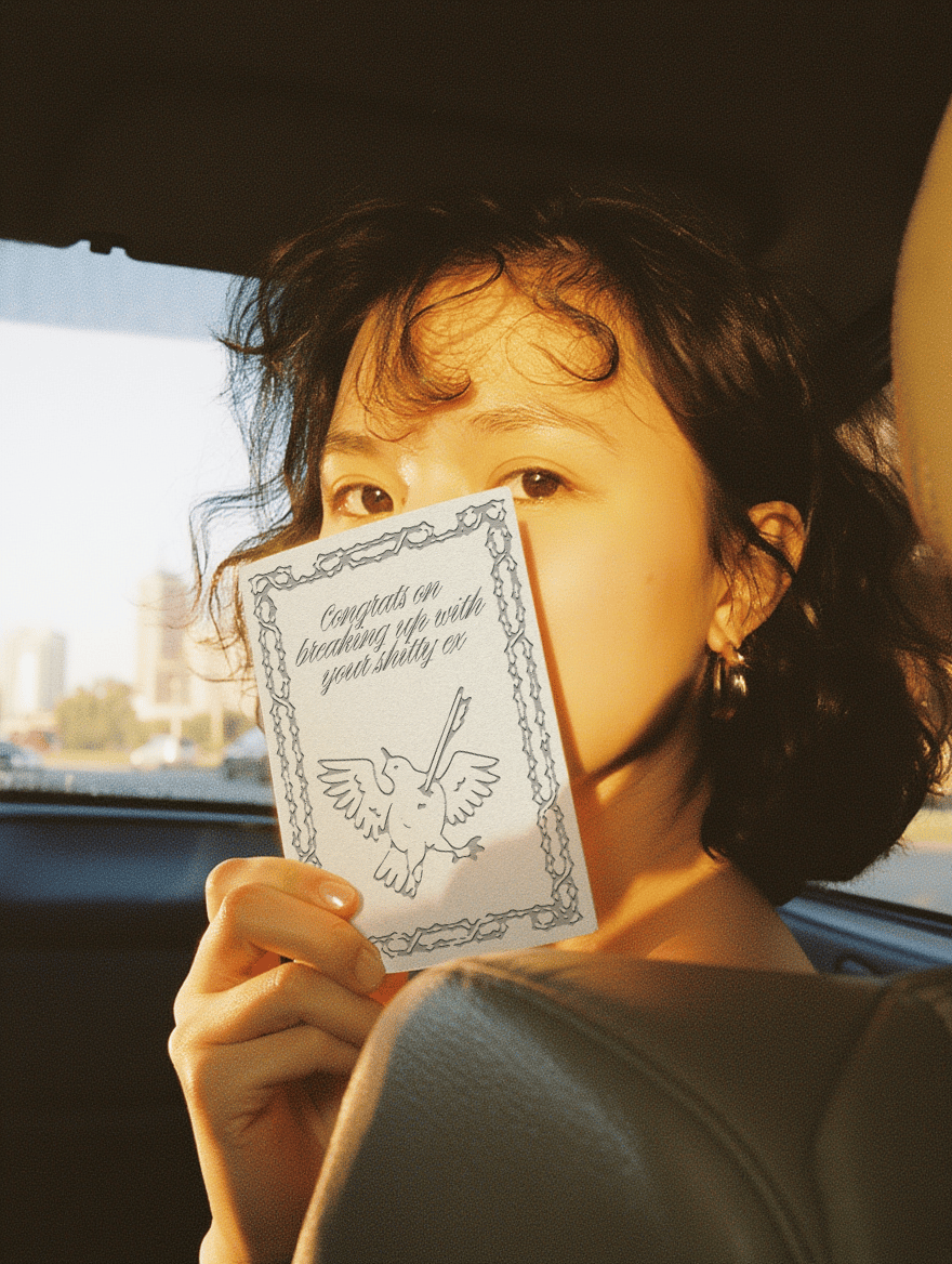 Congrats on Breaking Up with Your Shitty Ex Card mockup 6