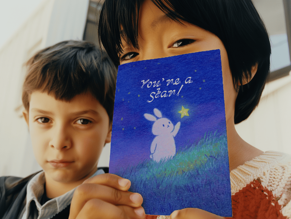 You're a Star! Bunny Card mockup 6