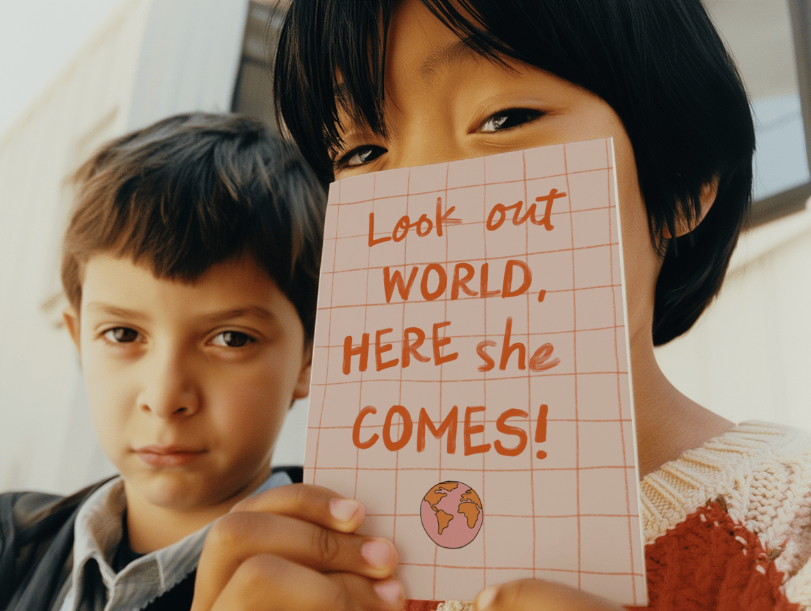 Look Out World She’s Coming Card mockup 6