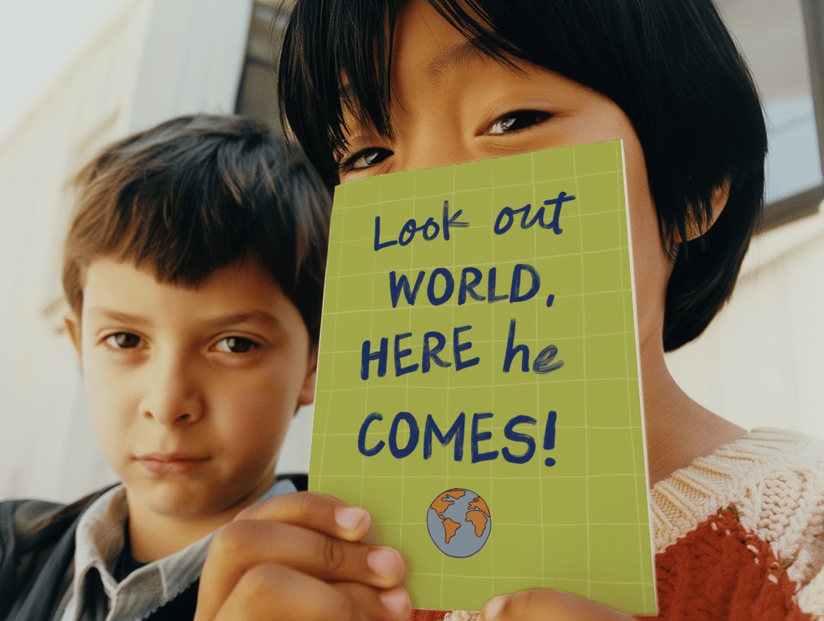 Look Out World He’s Coming Card mockup 6
