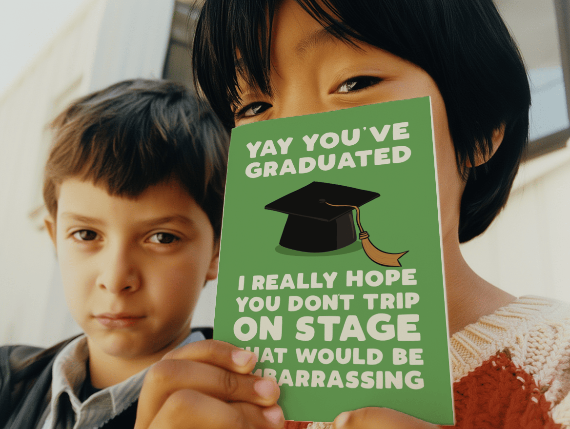 Yay You Graduated Please Don’t Trip Card mockup 6