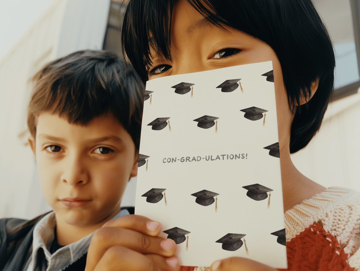 Con-Grad-ulations Graduation Cap Card mockup 6
