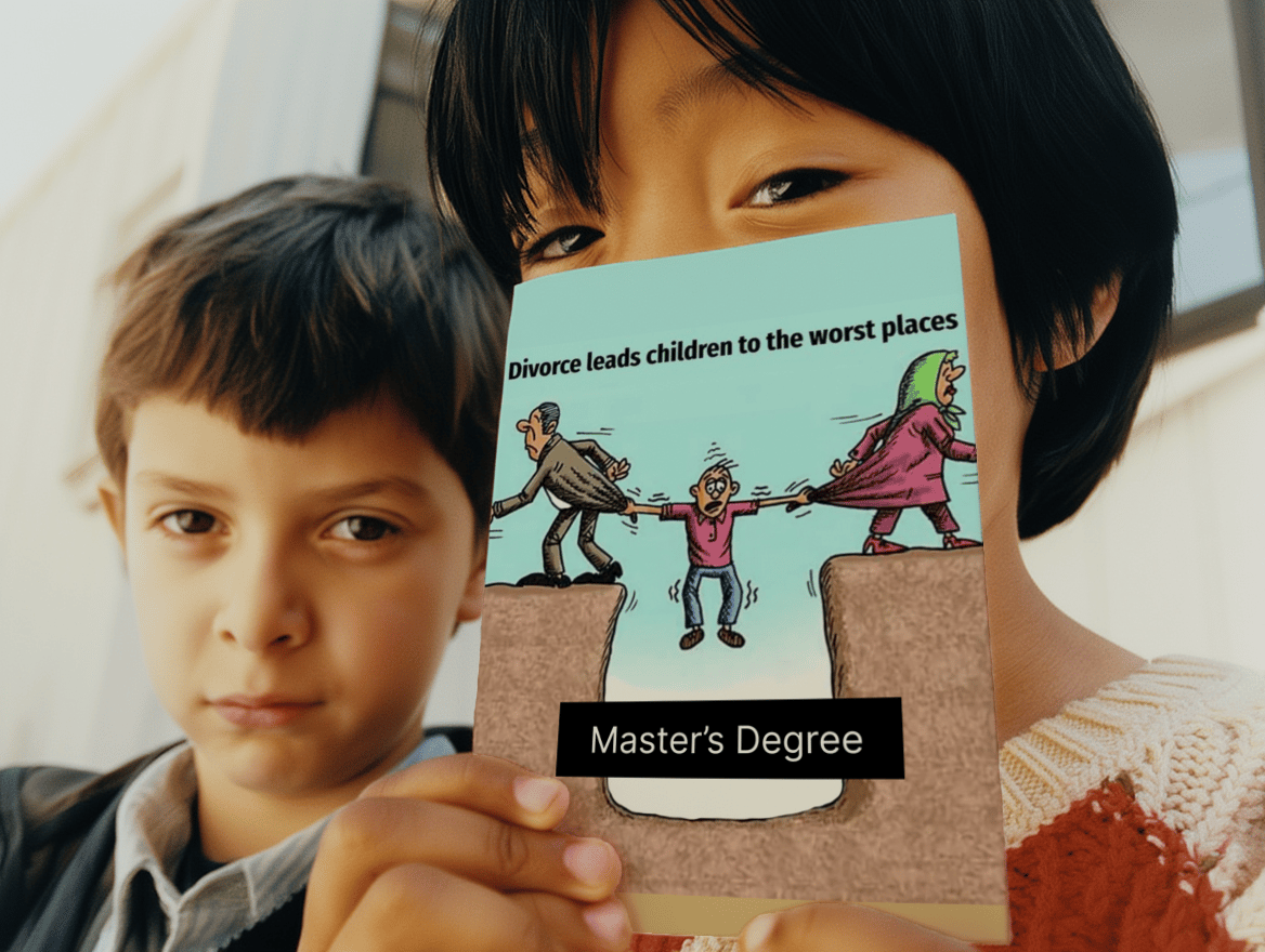 Divorce, Debt & Degrees Card mockup 6