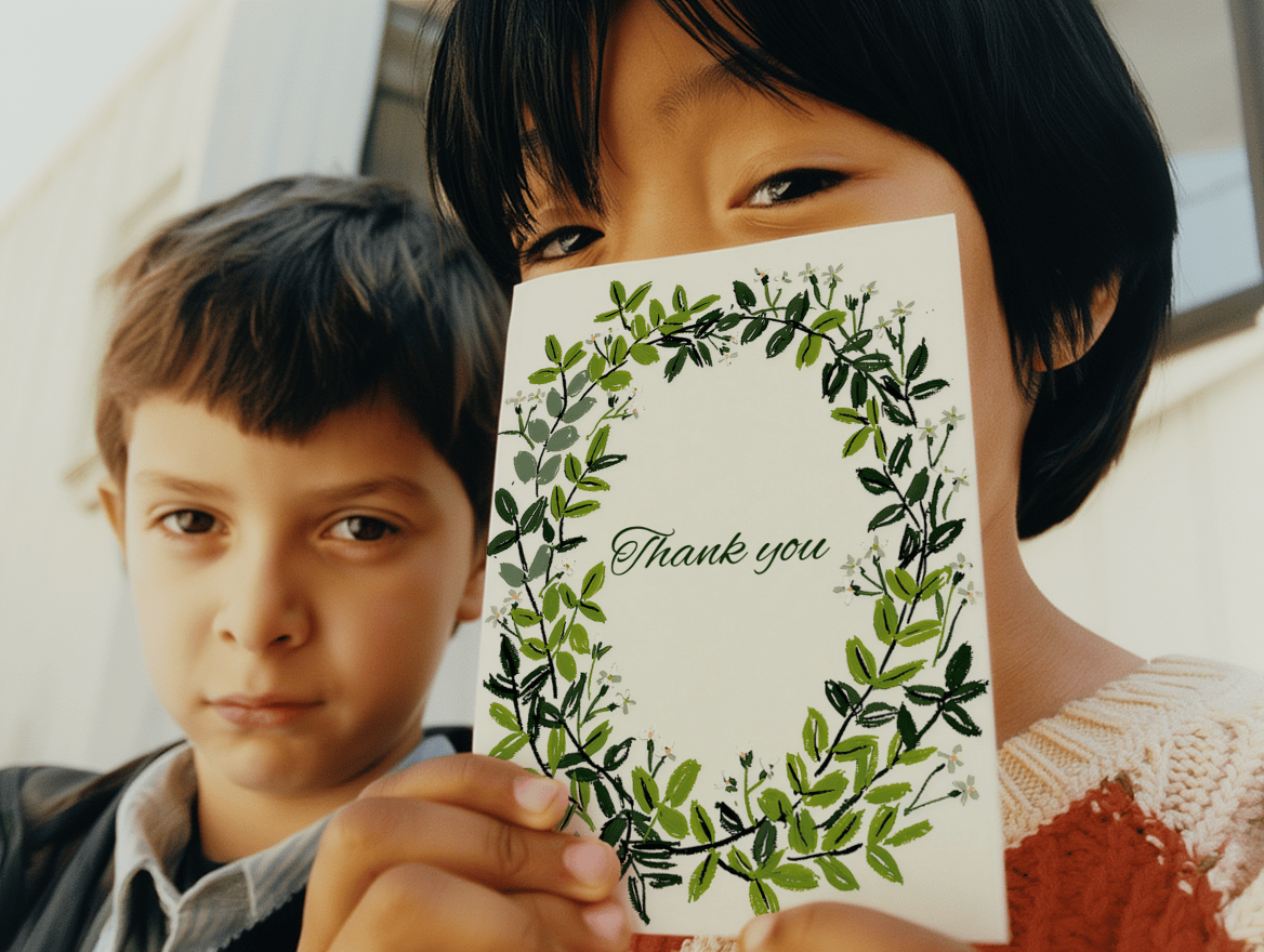 Greenery Wreath Thank You mockup 6