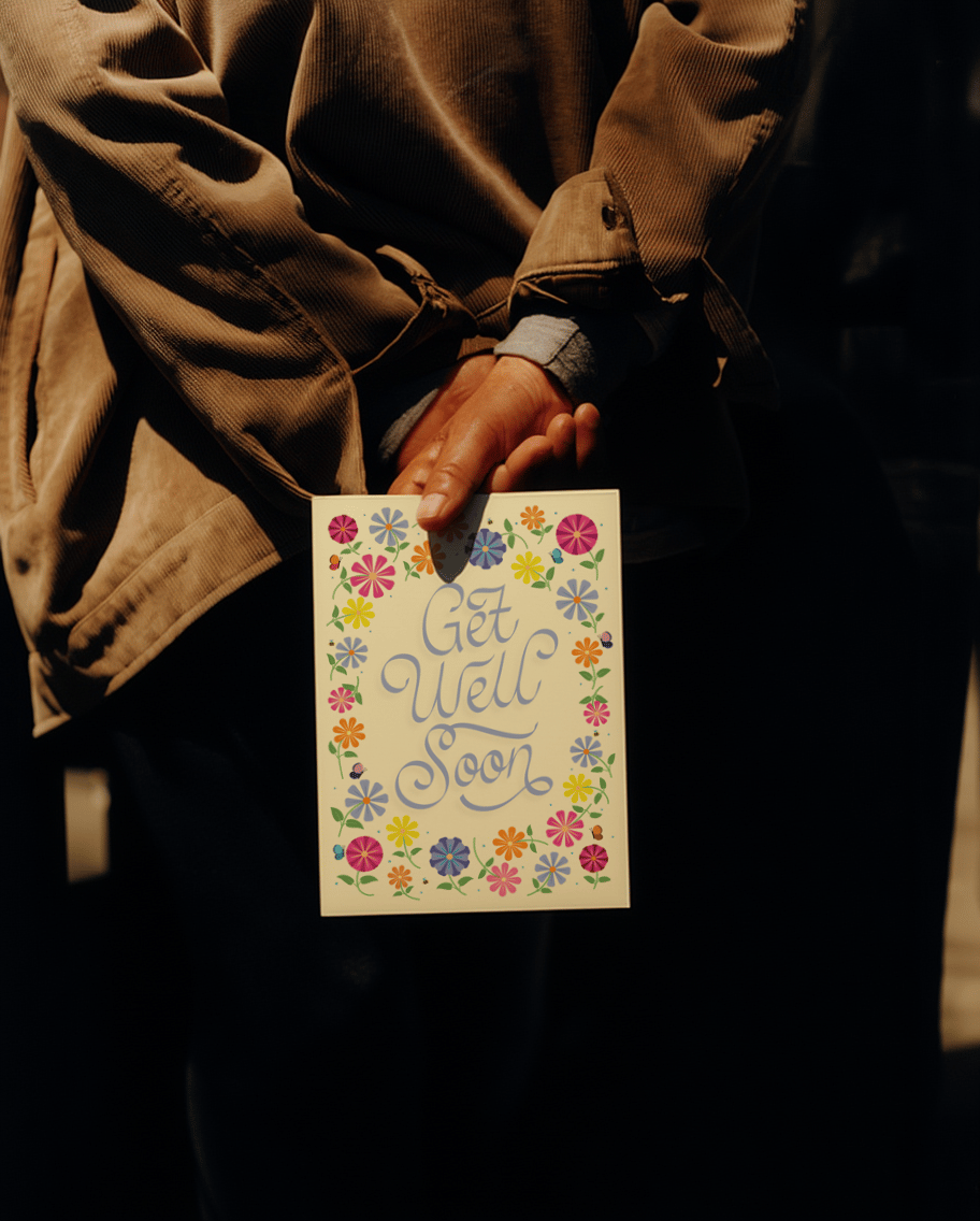 Bright Floral Get Well Soon Card mockup 6