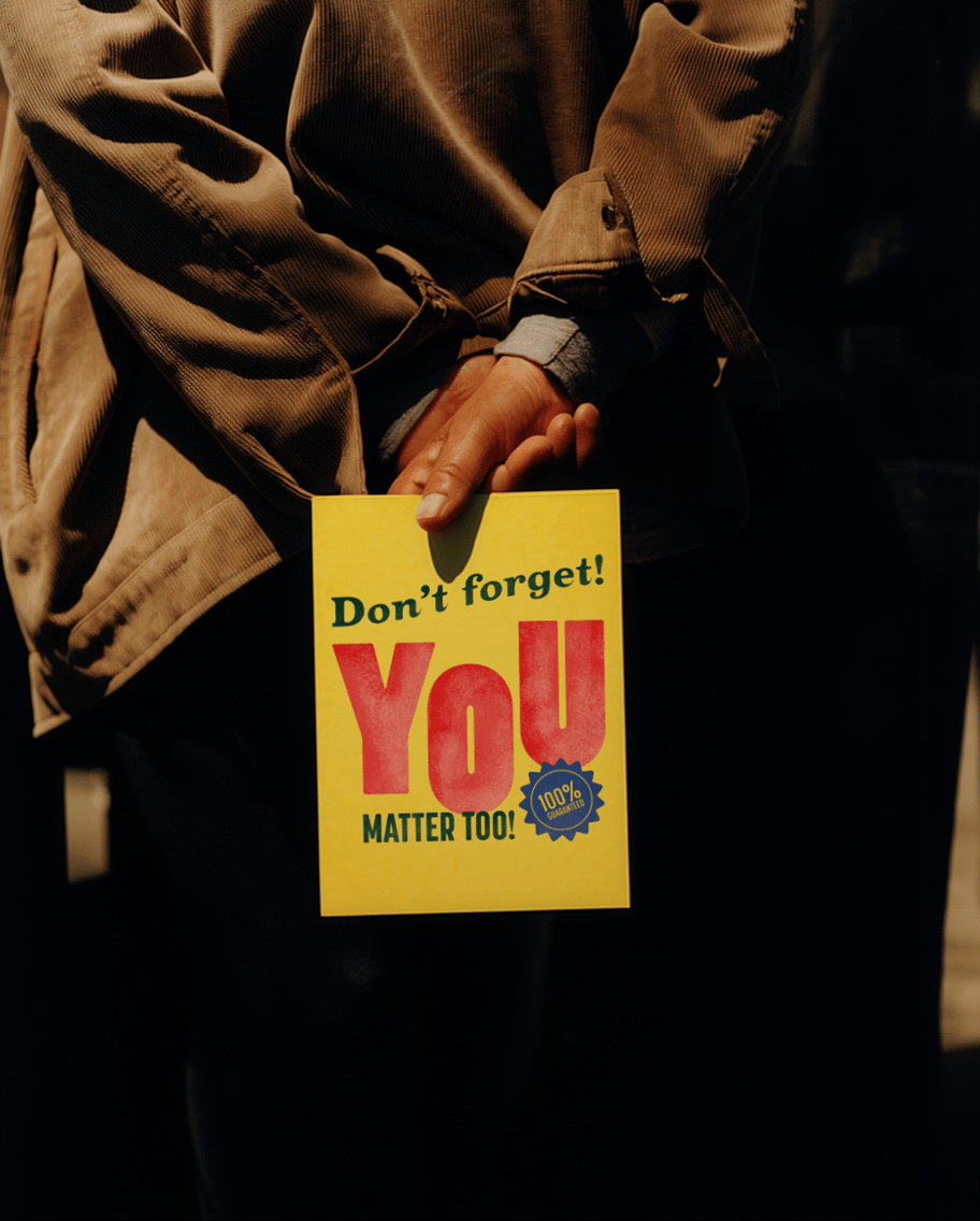 Don’t Forget You Matter Too Card mockup 6